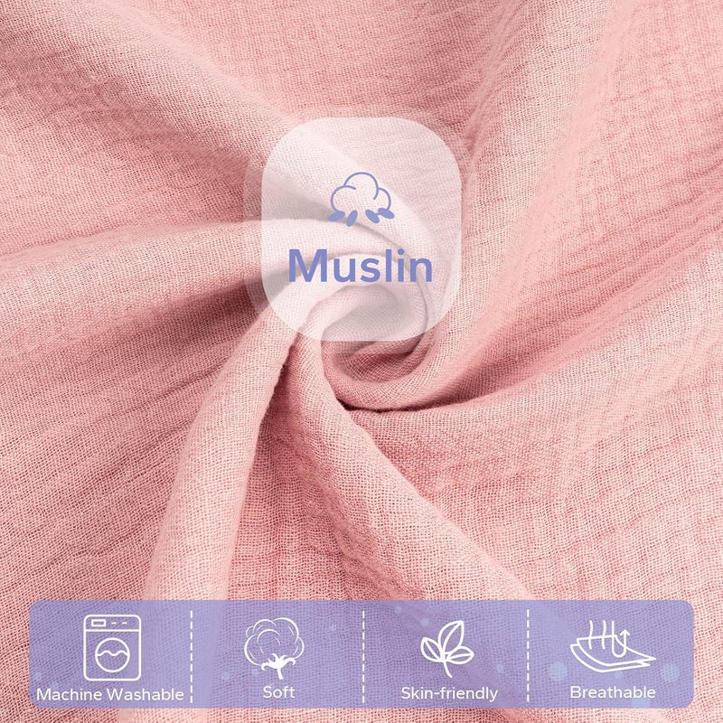 FUNUPUP Muslin Baby Lounger Cover Compatible with Snuggle Me Lounger, Infant Lounger Pillow Cover for Newborn, Removable Newborn Lounger Cover for Boys and Girls, Pink - Image 3